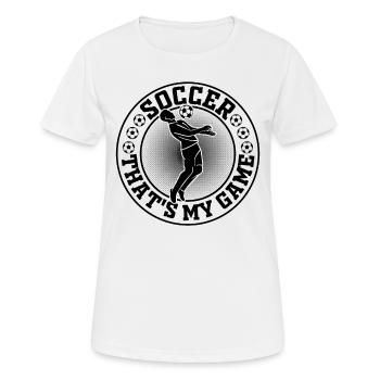 Soccer That's My Game - Soccer Player - Frauen T-Shirt atmungsaktiv - Weiß - Vorne - AI Model Female 172 dark (172cm)