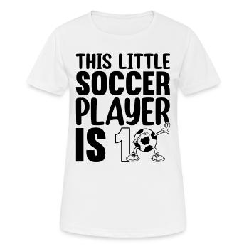 Anniversaire de football - Ce petit joueur de football a 10 ans - T-shirt respirant Femme - blanc - Devant - AI Model Female 172 dark (172cm)