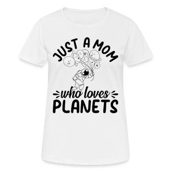 Space Travel Astronomy Mama - Juste une maman qui aime - T-shirt respirant Femme - blanc - Devant - AI Model Female 172 dark (172cm)