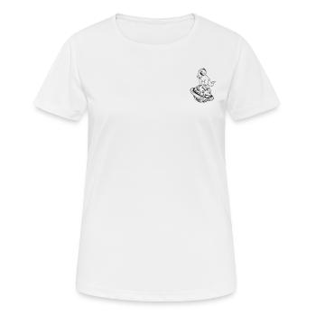 Planète Astronaute Dino Astronaute Aerospace Astronau - T-shirt respirant Femme - blanc - Devant - AI Model Female 172 dark (172cm)