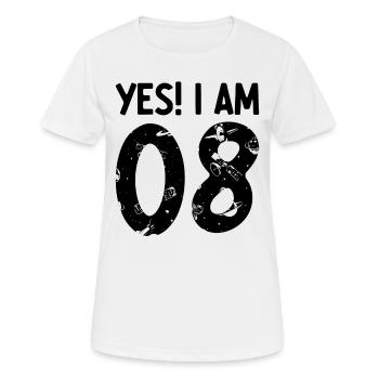 Yes! I Am 8 Years 8 Birthday Kids Space Astronaut - Women's Breathable T-Shirt - white - Front - AI Model Female 172 dark (172cm)