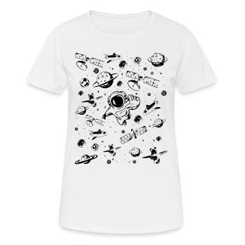 Space Travel Equipment Aerospace Spaceship Space A - Frauen T-Shirt atmungsaktiv - Weiß - Vorne - AI Model Female 172 dark (172cm)