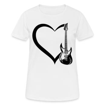 Bass Guitar Player Guitar Heart Guitar Player Bass - Frauen T-Shirt atmungsaktiv - Weiß - Vorne - AI Model Female 172 dark (172cm)