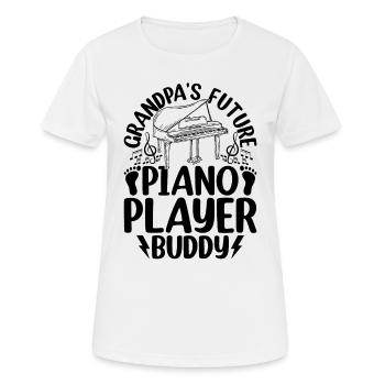 Grandpa's Future Piano Player Buddy Piano Player P - Women's Breathable T-Shirt - white - Front - AI Model Female 172 dark (172cm)