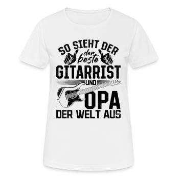 Gitarrist So sieht der beste Gitarrist und Opa der - Frauen T-Shirt atmungsaktiv - Weiß - Vorne - AI Model Female 172 dark (172cm)