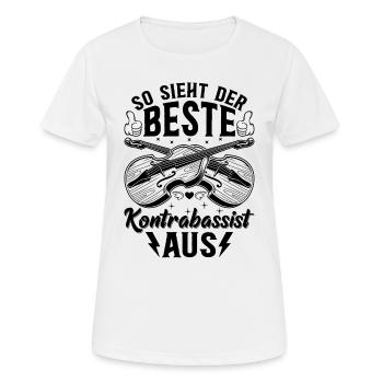 So sieht der Beste Kontrabassist aus - Kontrabassi - Frauen T-Shirt atmungsaktiv - Weiß - Vorne - AI Model Female 172 dark (172cm)