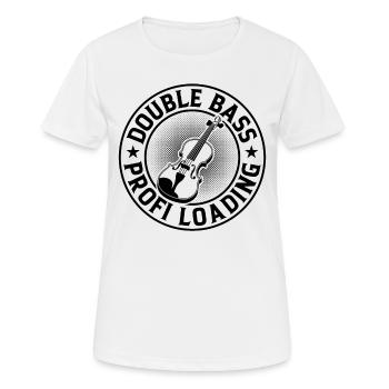 Double Bass Profi Loading - Contrebassiste - T-shirt respirant Femme - blanc - Devant - AI Model Female 172 dark (172cm)