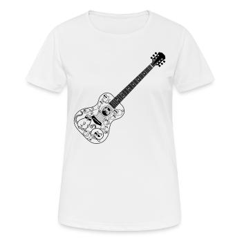 Guitar With Cats Guitar Player Guitar Musician Gui - Frauen T-Shirt atmungsaktiv - Weiß - Vorne - AI Model Female 172 dark (172cm)