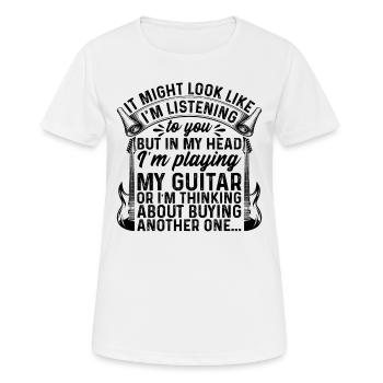 Guitar Player - But In My Head I'm Playing My Guit - Women's Breathable T-Shirt - white - Front - AI Model Female 172 dark (172cm)
