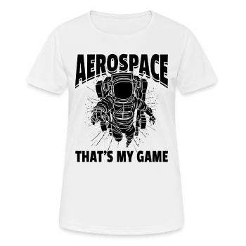 L’aérospatiale c’est mon jeu - Space Travel Space Astr - T-shirt respirant Femme - blanc - Devant - AI Model Female 172 dark (172cm)