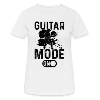 Guitar Mode On - Bass Guitarist Bass Guitar Player - Frauen T-Shirt atmungsaktiv - Weiß - Vorne - AI Model Female 172 dark (172cm)