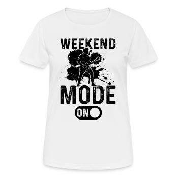 Weekend Mode On - Guitare basse Guitare basse - T-shirt respirant Femme - blanc - Devant - AI Model Female 172 dark (172cm)