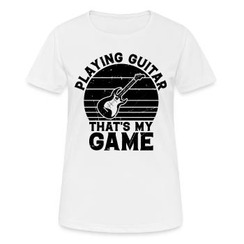 Playing Guitar That's My Game I Bass Guitar Player - Frauen T-Shirt atmungsaktiv - Weiß - Vorne - AI Model Female 172 dark (172cm)
