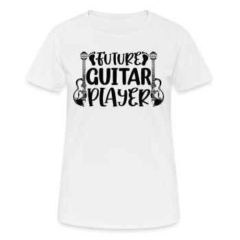 Future Guitar Player Newborn Guitar Player Baby Gu - Women's Breathable T-Shirt - white - Front - AI Model Female 172 dark (172cm)