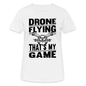 Drone Flying That's My Game - Quadcopter Drone Pil - Women's Breathable T-Shirt - white - Front - AI Model Female 172 dark (172cm)