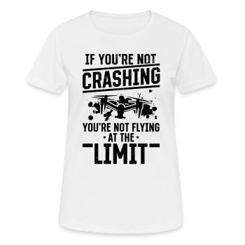 Si vous ne vous écrasez pas - Pilote de drone drôle - T-shirt respirant Femme - blanc - Devant - AI Model Female 172 dark (172cm)