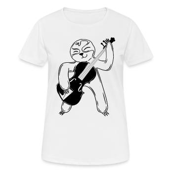 Sloth Double Bass Player - Funny Sloth Double Bass - T-shirt respirant Femme - blanc - Devant - AI Model Female 172 dark (172cm)