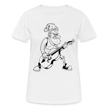 Santa Double Bass Player - Santa Claus Double Bass - Frauen T-Shirt atmungsaktiv - Weiß - Vorne - AI Model Female 172 dark (172cm)