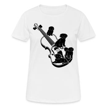 Double bassiste Dog Owner Double Bassiste Dog Lo - T-shirt respirant Femme - blanc - Devant - AI Model Female 172 dark (172cm)