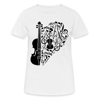 Double Bass Player - Double Bass Instrument - Frauen T-Shirt atmungsaktiv - Weiß - Vorne - AI Model Female 172 dark (172cm)