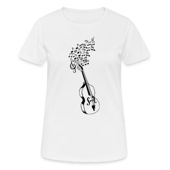 Contrebasse Contrebasse Musicien Contrebasse - T-shirt respirant Femme - blanc - Devant - AI Model Female 172 dark (172cm)
