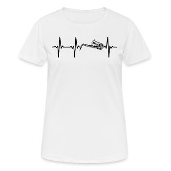 Saxophoniste Instrument Saxophoniste Joueur de Saxophone - T-shirt respirant Femme - blanc - Devant - AI Model Female 172 dark (172cm)