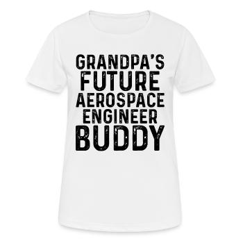 Grandpa's Future Aerospace Engineer Buddy - Frauen T-Shirt atmungsaktiv - Weiß - Vorne - AI Model Female 172 dark (172cm)