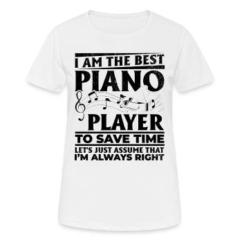 I Am The Best Piano Player - Funny Piano Player - Women's Breathable T-Shirt - white - Front - AI Model Female 172 dark (172cm)
