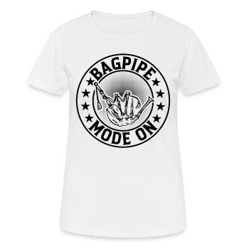 Bagpipe Mode On Bagpipe Instrument - Bagpipe Playe - Frauen T-Shirt atmungsaktiv - Weiß - Vorne - AI Model Female 172 dark (172cm)