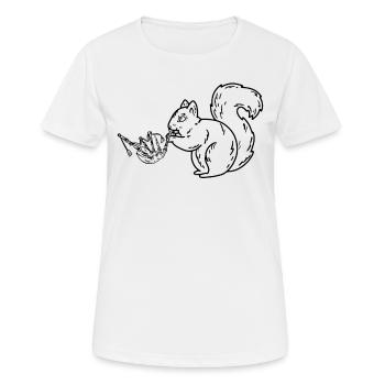 Squirrel Bagpipe Player Squirrel Bagpiper - Frauen T-Shirt atmungsaktiv - Weiß - Vorne - AI Model Female 172 dark (172cm)