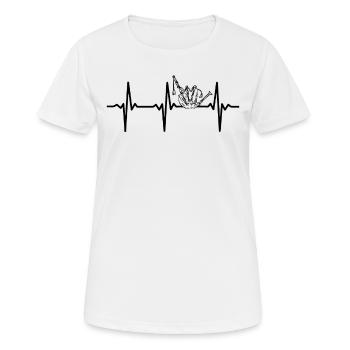 Bagpipe Heartbeat Bagpipe Instrument - Frauen T-Shirt atmungsaktiv - Weiß - Vorne - AI Model Female 172 dark (172cm)