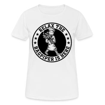 Relax The Bagpiper Is Here - Bagpipe Player Bagpip - Women's Breathable T-Shirt - white - Front - AI Model Female 172 dark (172cm)