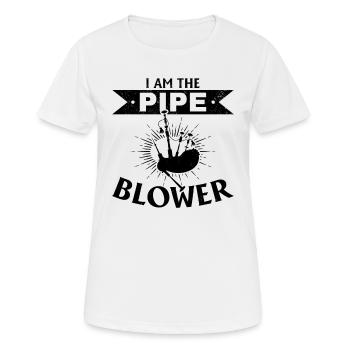 I Am The Pipe Blower Bagpipe Instrument Bagpipe Pl - Women's Breathable T-Shirt - white - Front - AI Model Female 172 dark (172cm)