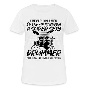 Je n’ai jamais rêvé que je finirais par épouser un Dru super sexy - T-shirt respirant Femme - blanc - Devant - AI Model Female 172 dark (172cm)
