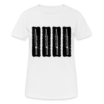 Drum Music Drum Player Drummer Instruments - Women's Breathable T-Shirt - white - Front - AI Model Female 172 dark (172cm)
