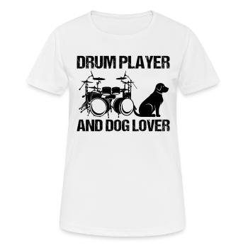 Drum Player And Dog Lover - Drum Player Dog Lover - Women's Breathable T-Shirt - white - Front - AI Model Female 172 dark (172cm)