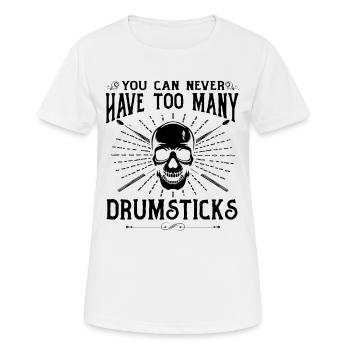 Vous ne pouvez jamais avoir trop de baguettes - Drummer - T-shirt respirant Femme - blanc - Devant - AI Model Female 172 dark (172cm)