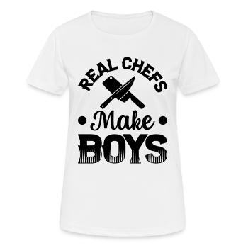 Vrai chef Faire des garçons Cuisine Chef Garçons Cuisine Cuisinier - T-shirt respirant Femme - blanc - Devant - AI Model Female 172 dark (172cm)
