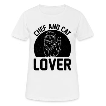 Chef And Cat Lover Chef Cook Food Cooking And Cat - Frauen T-Shirt atmungsaktiv - Weiß - Vorne - AI Model Female 172 dark (172cm)