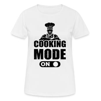 Mode de cuisson sur Cook Chef Restaurant Chef Cooks Fo - T-shirt respirant Femme - blanc - Devant - AI Model Female 172 dark (172cm)