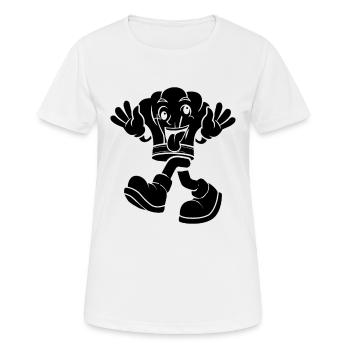 Chapeau de chef avec pieds mains et visage drôle H de chef - T-shirt respirant Femme - blanc - Devant - AI Model Female 172 dark (172cm)