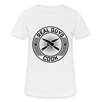Real Guys Cook Chef Cook Tools Culinary Kitchen Ch - Frauen T-Shirt atmungsaktiv - Weiß - Vorne - AI Model Female 172 dark (172cm)