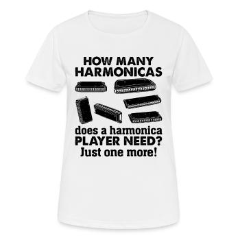 How Many Harmonicas Does A Harmonica Player Needs? - Women's Breathable T-Shirt - white - Front - AI Model Female 172 dark (172cm)