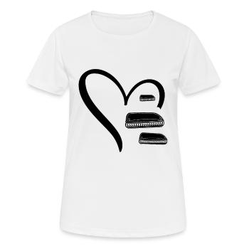 Three Harmonicas In a Heart Harmonica Harmonicist - Women's Breathable T-Shirt - white - Front - AI Model Female 172 dark (172cm)