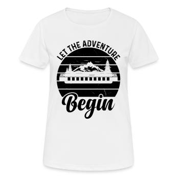 Let The Adventure Begin Harmonica Adventure Play H - Women's Breathable T-Shirt - white - Front - AI Model Female 172 dark (172cm)