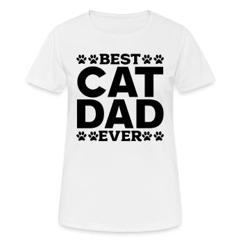 Best Cat Dad Ever - Cat Lover & Cat Owner Father's - Women's Breathable T-Shirt - white - Front - AI Model Female 172 dark (172cm)