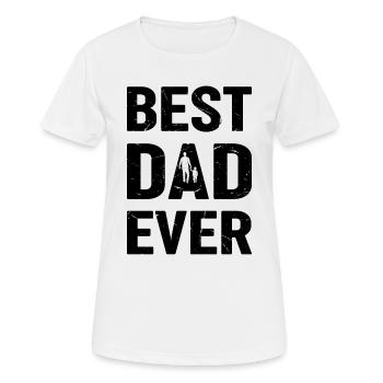 Meilleur père de tous les temps - Fête des pères - T-shirt respirant Femme - blanc - Devant - AI Model Female 172 dark (172cm)