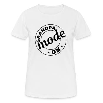 Grandpa Mode On - Grand-père Fête des pères - T-shirt respirant Femme - blanc - Devant - AI Model Female 172 dark (172cm)