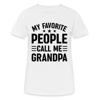 My Favorite People Call Me Grandpa - Grandpa Fathe - Women's Breathable T-Shirt - white - Front - AI Model Female 172 dark (172cm)