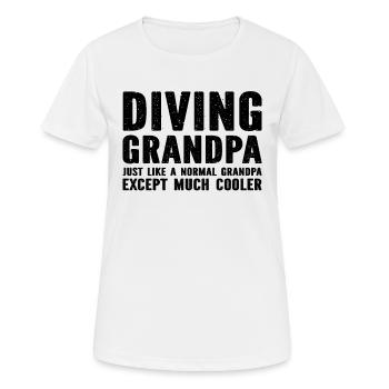 Diver Grandpa Underwater Diving Grandpa - Frauen T-Shirt atmungsaktiv - Weiß - Vorne - AI Model Female 172 dark (172cm)